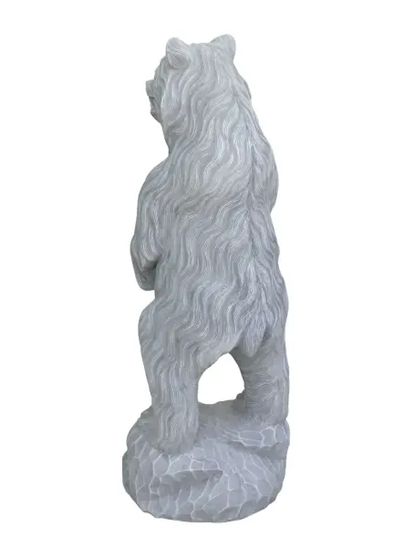 Product image 6 of the product “Big bear eating fish, 100cm H | cast stone ”